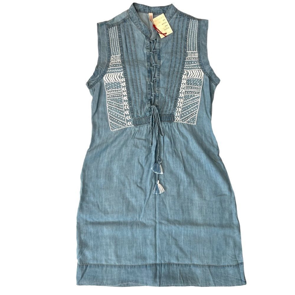 Raga Denim Embroidered Mini Dress - Picture 2 of 9